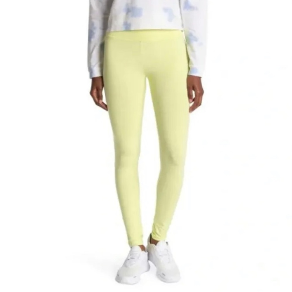 BP Leggings High Rise Green Luminary Green / Yellow Knit Women's Size L NWT 5978